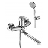 Смеситель для ванны Lemark Linara LM0417C, однорычажный, длинный излив, с ручной лейкой