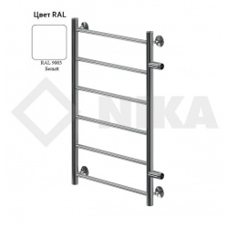 Полотенцесушитель 80/50 НИКА CLASSIC ЛП водяной боковое подключение 50 см, белый глянцевый