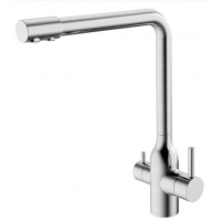 Смеситель для кухни Melana Stello с переключателем на фильтр, нержавеющая сталь, сатин