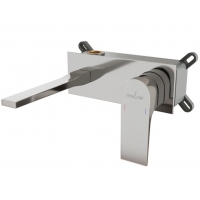 Смеситель для раковины Mixline Pure ML42-082, настенный, однорычажный, короткий излив, хром
