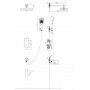 Душевая система Mixline Pure ML42-083 скрытый монтаж, поворотный излив, тропический и ручной душ, хром