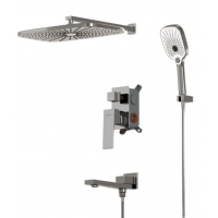 Душевая система Mixline Pure ML42-083 скрытый монтаж, поворотный излив, тропический и ручной душ