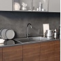 Смеситель для кухни Mixline MLSS-0303 высокий трубчатый излив, нержавеющая сталь, сатин