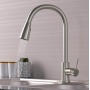 Смеситель для кухни Mixline MLSS-0323 выдвижная лейка, шланг 1,6 м, нержавеющая сталь, сатин