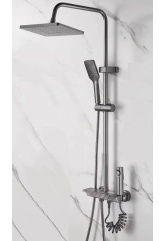 Душевой комплект серый металлик 841, термостат, клавиши