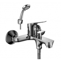 Смеситель для ванны Rossinka RS29-31, однорычажный, короткий излив, с душевой лейкой