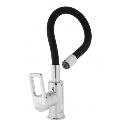 Смеситель для кухни Rossinka Z35-35U-Black однорычажный, гибкий черный излив