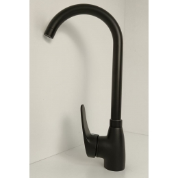 Смеситель для кухни Sanday SD38165-07, однорычажный, высокий излив, черный