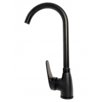Смеситель для кухни Sanday SD38165-07, однорычажный, высокий излив, черный
