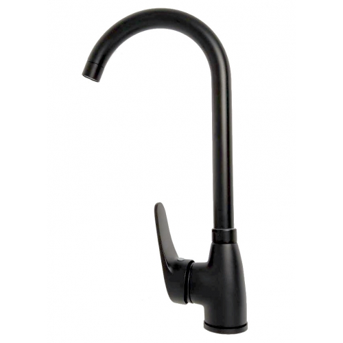 Смеситель для кухни Sanday SD38165-07, однорычажный, высокий излив, черный купить в интернет магазине Санрай73