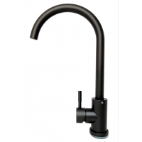 Смеситель для кухни Sanday SD390-26, однорычажный, высокий излив, темно-серый