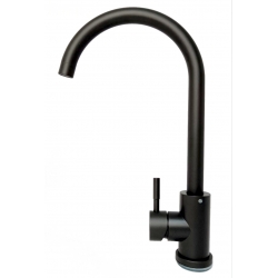 Смеситель для кухни Sanday SD390-26, однорычажный, высокий излив, темно-серый