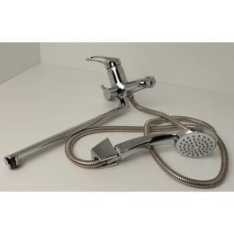 Смеситель для ванны Sanday SD400506, однорычажный, длинный излив, с душевой лейкой