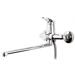 Смеситель для ванны Sanday SD400506, однорычажный, длинный излив, с душевой лейкой