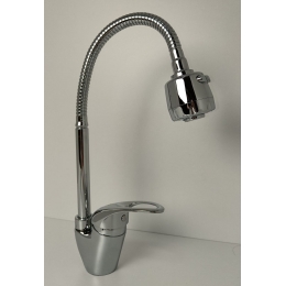 Смеситель для кухни Sanday SD46203, однорычажный, гибкий излив, 2 режима аэратора