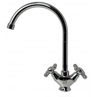 Смеситель для кухни Sanday SD47986, двухвентильный, высокий излив