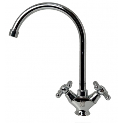 Смеситель для кухни Sanday SD47986, двухвентильный, высокий излив