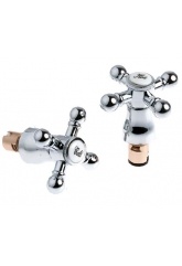 Ремкомплект СТК / Santrek Aqua 1/2" комплект кран-букс с маховиками крест, пластик, хром