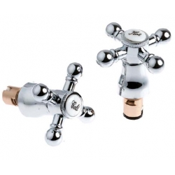 Ремкомплект СТК / Santrek Aqua 1/2" комплект кран-букс с маховиками крест, пластик, хром