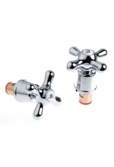 Ремкомплект СТК / Santrek Aqua 1/2" комплект кран-букс с маховиками, крест, пластик, хром