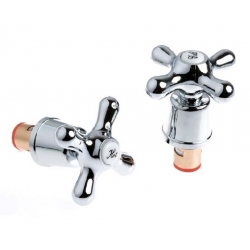 Ремкомплект СТК / Santrek Aqua 1/2" комплект кран-букс с маховиками, крест, пластик, хром