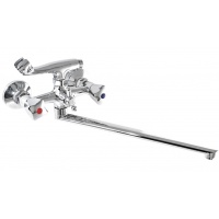 Смеситель для ванны Santrek Aqua 325 Classic SL504, двухвентильный, ручной душ, длинный излив, хром