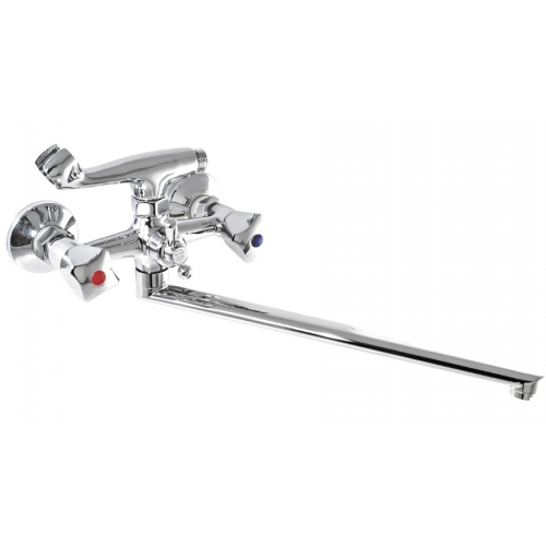 Смеситель для ванны Santrek Aqua 325 Classic SL504, двухвентильный, ручной душ, длинный излив, хром купить в интернет магазине Санрай73