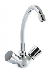 Смеситель для кухни Santrek Aqua 405 Classic SL501, двухвентильный, поворотный излив, хром