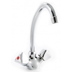 Смеситель для кухни Santrek Aqua 405 Classic SL503, двухвентильный, поворотный излив, хром