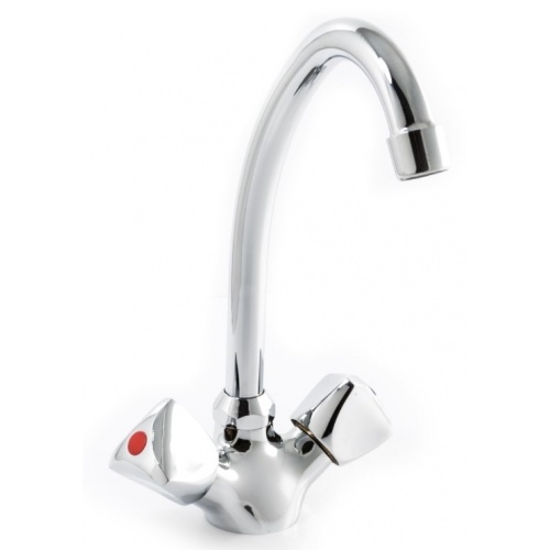 Смеситель для кухни Santrek Aqua 405 Classic SL503, двухвентильный, поворотный излив, хром купить в интернет магазине Санрай73