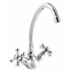 Смеситель для кухни Santrek Aqua 405 Classic SL594, двухвентильный, поворотный излив, хром