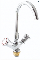 Смеситель для кухни Santrek Aqua 420 Classic Lux SL535, двухвентильный, поворотный излив, хром