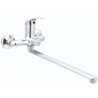 Смеситель для ванны Santrek Aqua 700 Standart SB75, однорычажный, длинный излив, ручной душ, хром