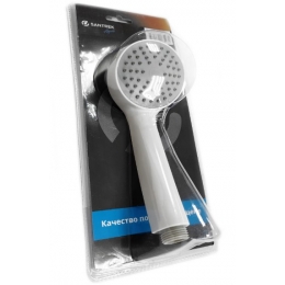 Лейка душевая Santrek Aqua MS-185636 белый, 1 режим, 85 мм