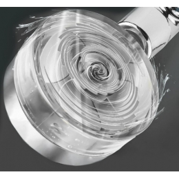 Лейка душевая Santrek Aqua OLS-246 хром, 1 режим, 80 мм, эффект дождя, 360°, экономия воды