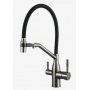 Смеситель для кухни Santrek Aqua Prestige SAP1027, выход для фильтра, гибкий излив, рычажный