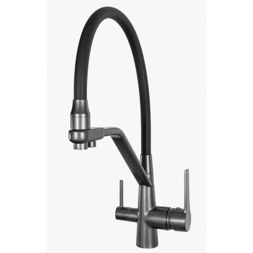 Смеситель для кухни Santrek Aqua Prestige SAP1027, выход для фильтра, гибкий излив, рычажный купить в интернет магазине Санрай73