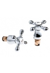 Ремкомплект СТК / Santrek Aqua 18*1 комплект кран-букс с маховиками крест, металл, хром