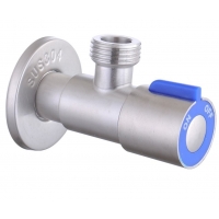 Кран угловой 1/2"НР/НР Fmark для стиральной машины, сатин, синий