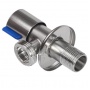 Кран угловой 1/2"НР х 3/4"НР Fmark для стиральной машины, сатин, синий