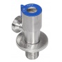 Кран угловой 1/2"НР х 3/4"НР Fmark для стиральной машины, сатин, синий