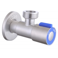 Кран угловой 1/2"НР х 3/4"НР Fmark для стиральной машины, сатин, синий