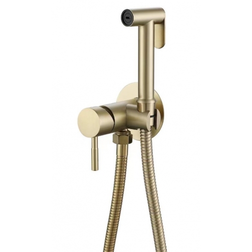 Смеситель с гигиеническим душем Savol S-FXQ003C, однорычажный, матовое золото купить в интернет магазине Санрай73