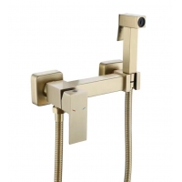 Смеситель с гигиеническим душем Savol S-FXQ007C, однорычажный, матовое золото