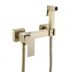 Смеситель с гигиеническим душем Savol S-FXQ007C, однорычажный, матовое золото