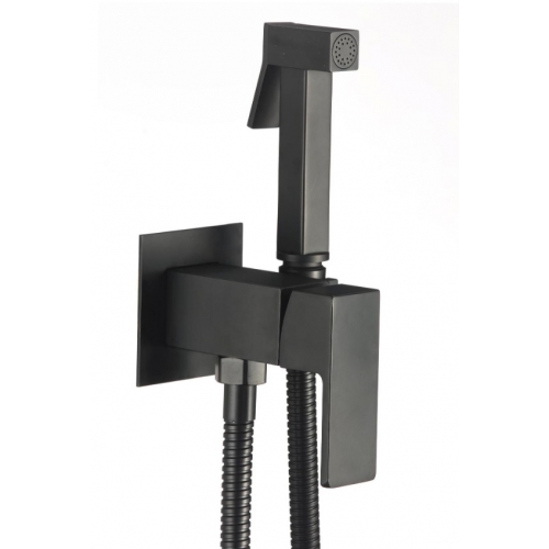 Смеситель с гигиеническим душем Savol S-FXQ008H, однорычажный, матовый черный купить в интернет магазине Санрай73