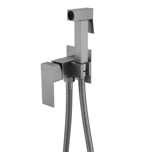 Смеситель с гигиеническим душем Savol S-FXQ008Q, однорычажный, графит купить в интернет магазине Санрай73