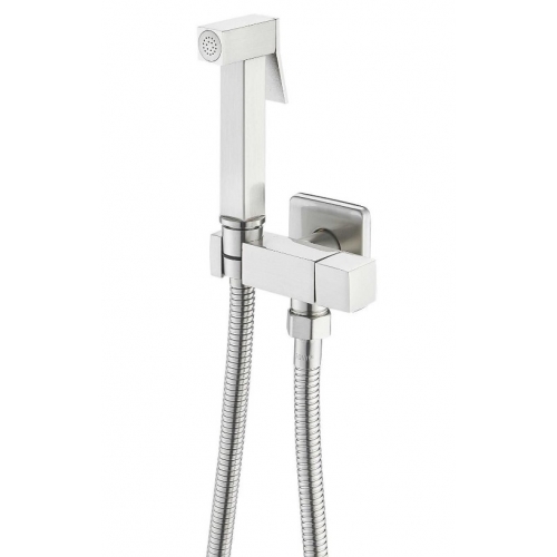 Смеситель с гигиеническим душем Savol S-FXQ009L, однорычажный, сатин купить в интернет магазине Санрай73