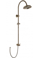 Душевой гарнитур SmartSant верхний душ 228 мм, штанга, шланг 800 мм, держатель ручного душа, бронза