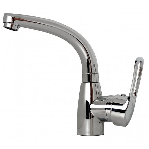 Смеситель для кухни Turdus 07 K1, однорычажный, поворотный излив, хром купить в интернет магазине Санрай73